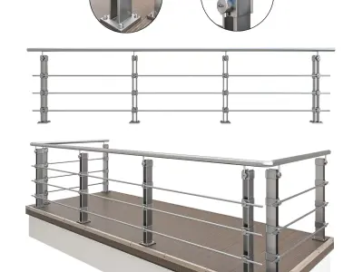 metal railing 3D model