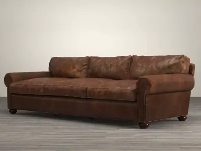 96 Lancaster Leather Sofa 3D model