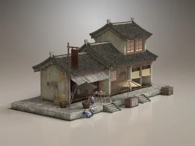 Ancient Chinese architecture 3D model