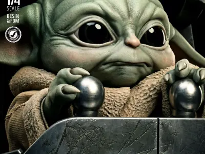  STAR WARS IG-12 and Grogu Portrait Bust  3D print model
