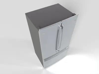 GE Profile Series Counter-Depth French-Door Refrigerator Low-poly 3D model