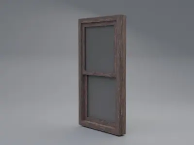 Wooden Old Window Sample Free low-poly 3D model