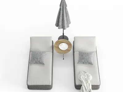 Cord Sunbeds Rope 3D model