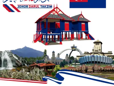 RUMAH TRADISIONAL MELAYU JOHOR DARUL TAKZIM Free 3D print model