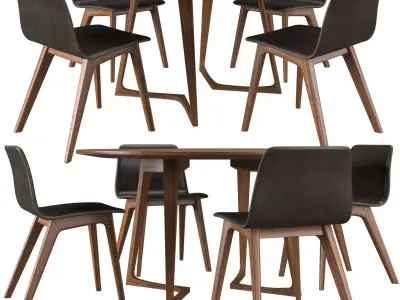 Morph Chair And Twist Table 3D model