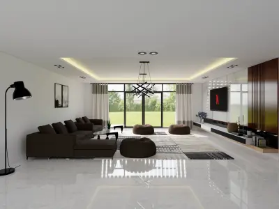 Morden living room  3D model