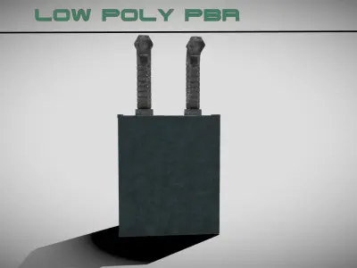 Sci-Fi Switch Box Low-poly 3D model