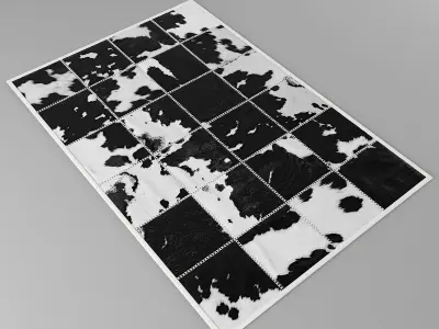 Carpet Pack 6 Rectangular Leather Carpets 3D model