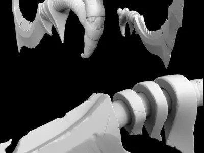 Ancient Bone Sword  3D print model