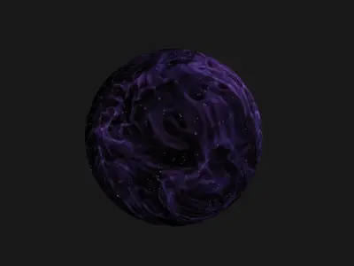 HDRI Panoramic Sky - 360 starfield - violet nebula 013 Low-poly 3D model