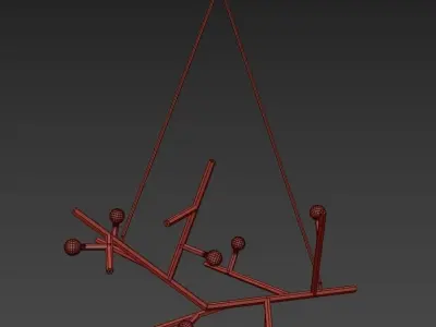 PLANE branch chandelier 3D model