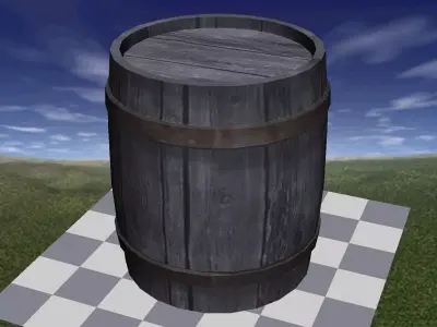 Barrel Well Textured Low-poly 3D model