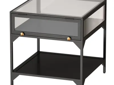 Ventana Display End Table Crate and Barrel 3D model