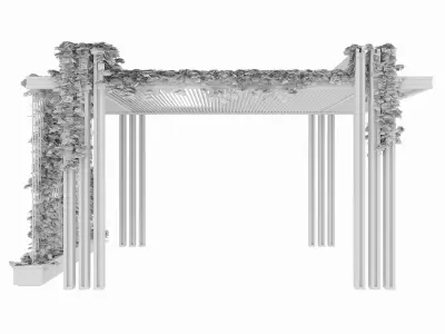 Pergola with ivy 3D model