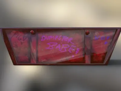 dumpster model Low-poly 3D model