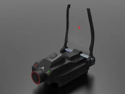 Red Green Dot Sight Low-poly 3D model