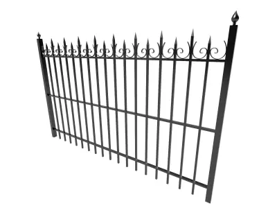 Decorative fence for garden 3D model