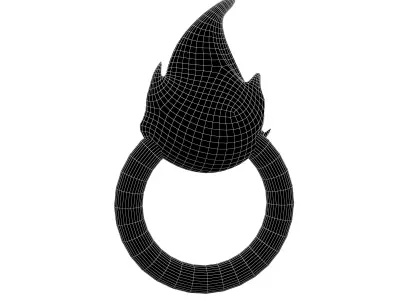 Ring of Fire Icon v1 001 Low-poly 3D model