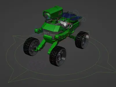 Mars Curiosity Rover Low-poly 3D model