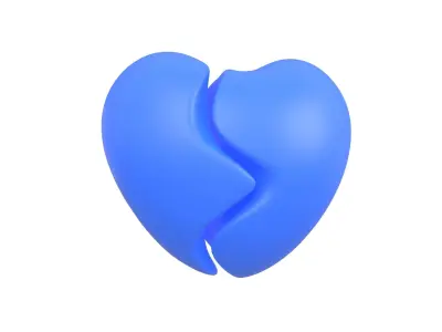 Broken Heart Pack 02 Low-poly 3D model