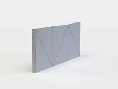 Wall fragment Low-poly 3D model