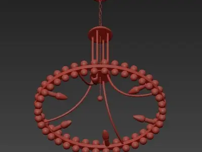 Clover 8 Light Chandelier 3D model