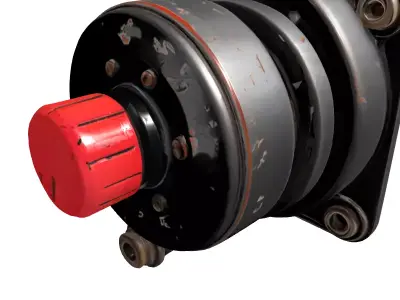 Industrial Control Knob Machine Part Low-poly 3D model