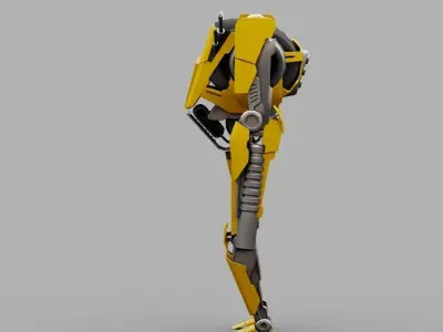 Combat Droid rigged 3D model buy