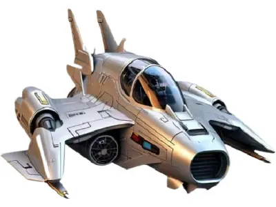 3D Sci-Fi Ship model Low-poly 3D model
