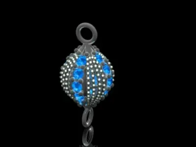 Stone Earrings 3D print model