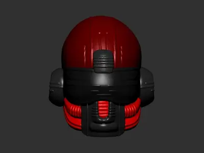 helmet high poly sculpt 3d printable  3D model 117
