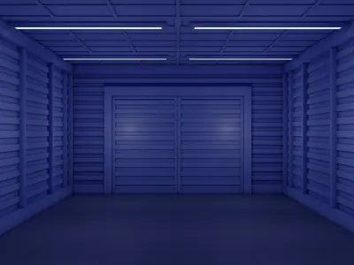 Warehouse garage door 3D model