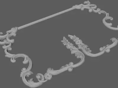 dekor ornate frame 3D model purchase