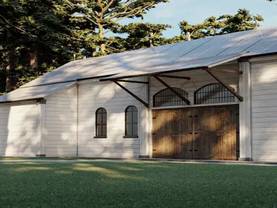 Old Warehouse Low-poly 3D model