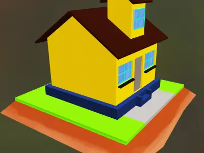 House for Games Free low-poly 3D model