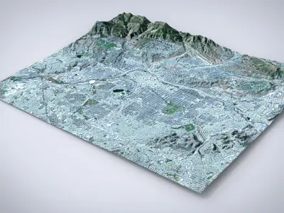 Cityscape Colorado Springs USA 3D model
