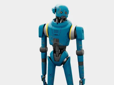 IMPERIAL PROTOCOL DROID RIGGED 3D model