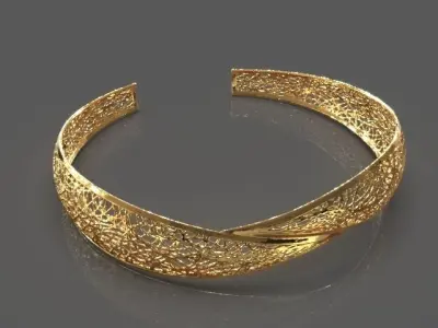Light cuff bracelet 3D print model