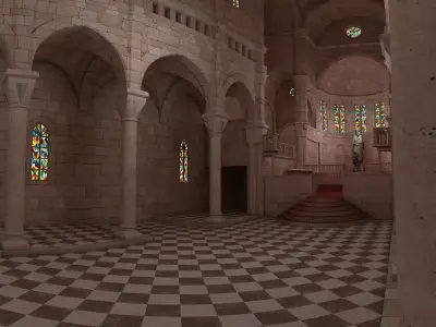 Church Interior 05 3D model