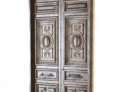 Classic Wooden Door 3D model