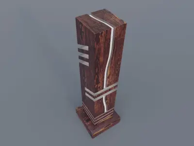 Awesome Floor Lamp Wood Lamp Rgb Led Lamp Free low-poly 3D model