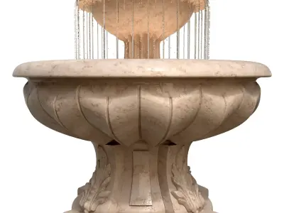Classic Garden Fountain 03 3D model