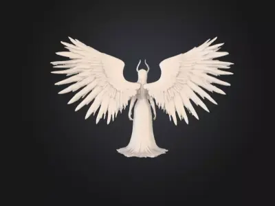 Biblically Accurate Seraphim  Low-poly 3D model