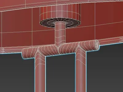 PLAZA table lamp with shade 3D model