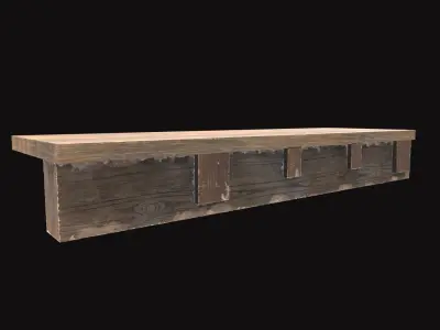 Medieval Floor V01 Low-poly 3D model