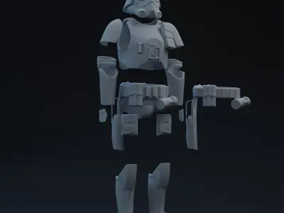 FU Navy Trooper One-Twelfth Scale Kit 3D print model