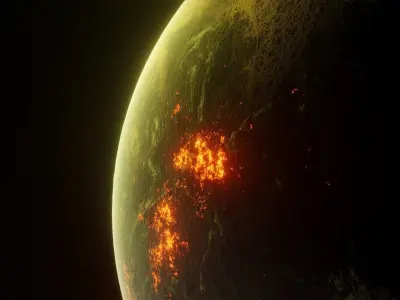 Planet Space Ready to game Low-poly 3D model get