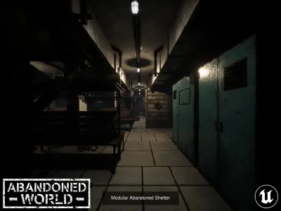 Modular Abandoned Shelter 3D Model Pack