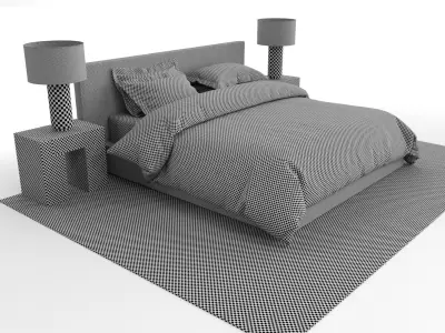 Modern bedroom 3D model
