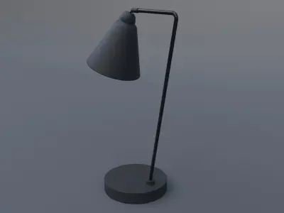 Awesome Black Table Lamp Black Lamp Free low-poly 3D model